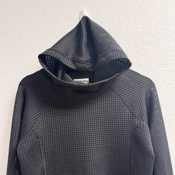 Calia Black Perforated Performance Longline Hoodie Womans SM - Picture 5 of 10
